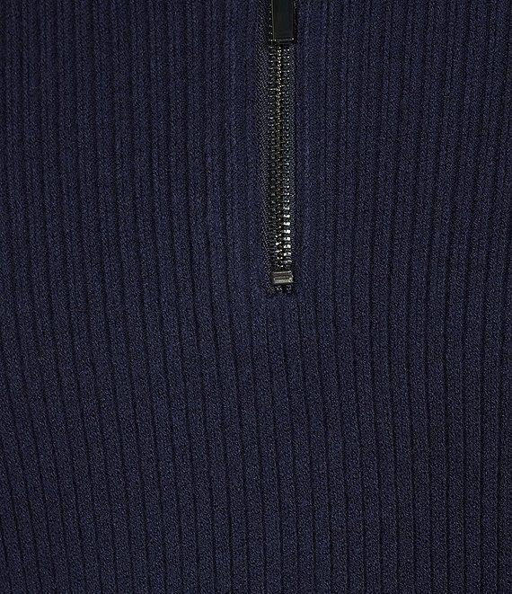 Murano Comfortable Lux Quarter Zip Long Sleeve Ribbed Sweater Product Image