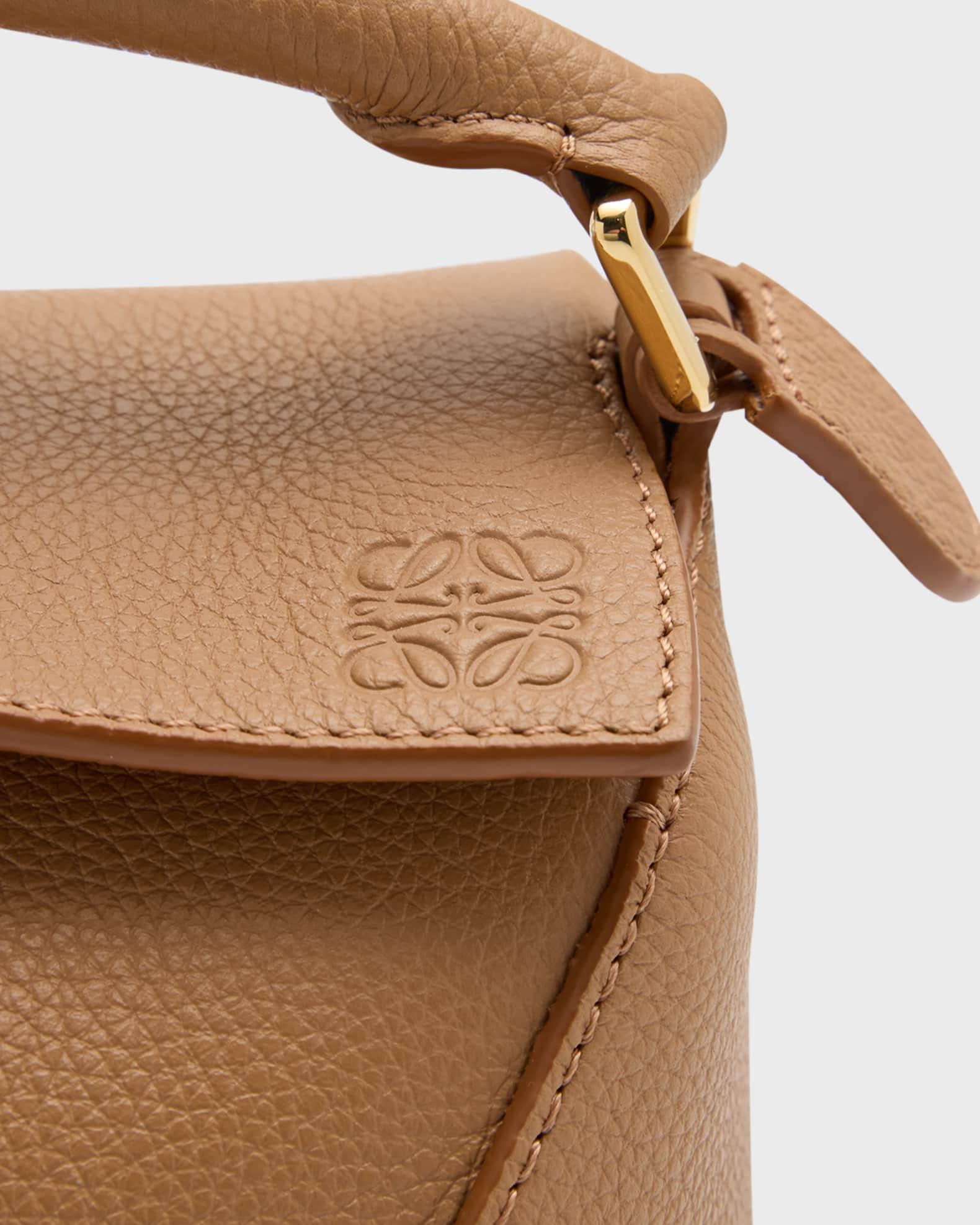 Puzzle Edge Mini Top-Handle Bag in Grained Leather Product Image