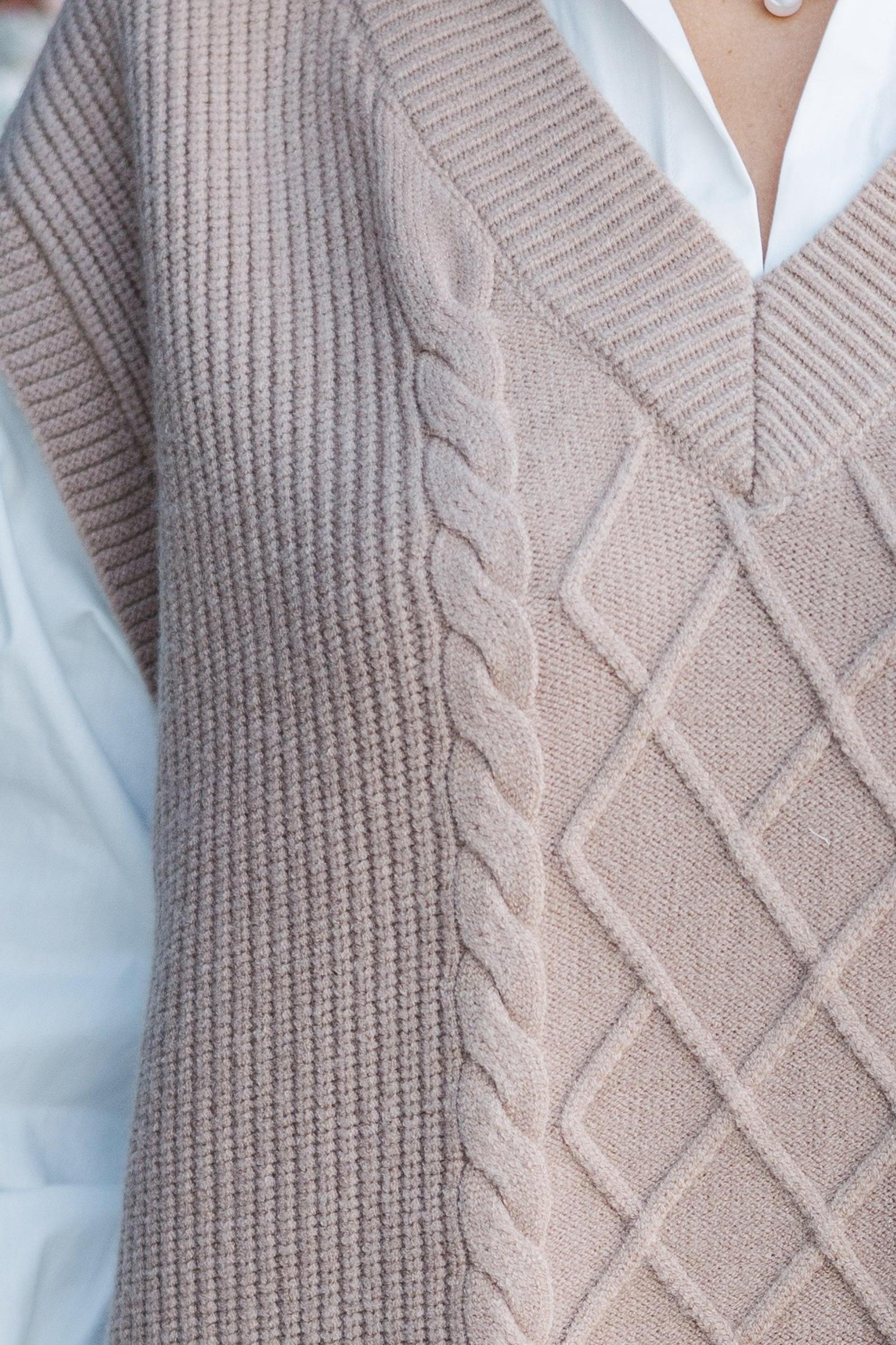 Here For You Latte Cable Knit Sweater Dress Female Product Image