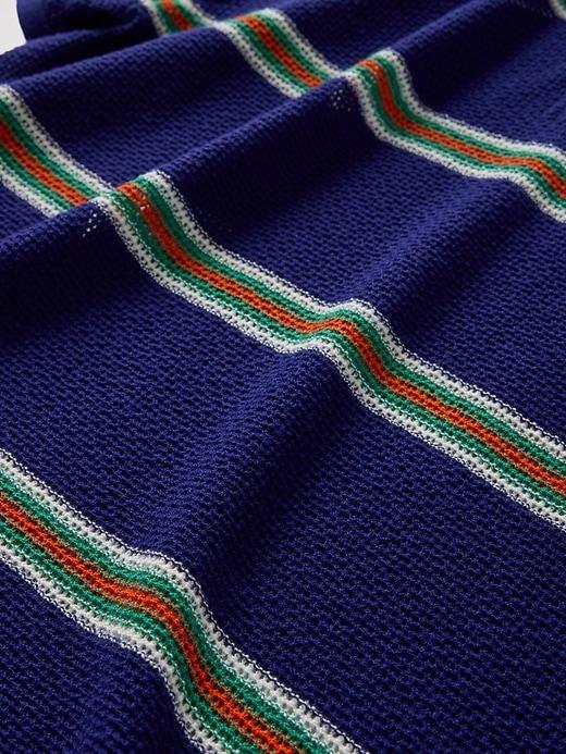 Textured Crochet Polo Shirt Product Image