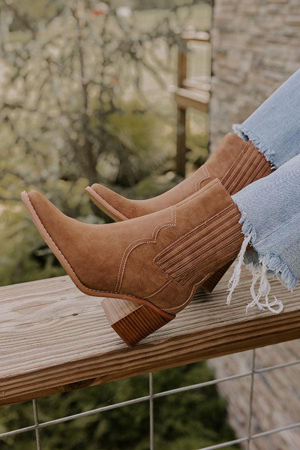 The Oaklynn Faux Nubuck Boot in Brown Product Image