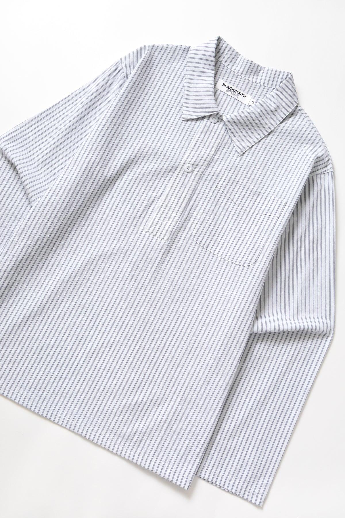 Blacksmith - Striped Two Button Popover - White Product Image