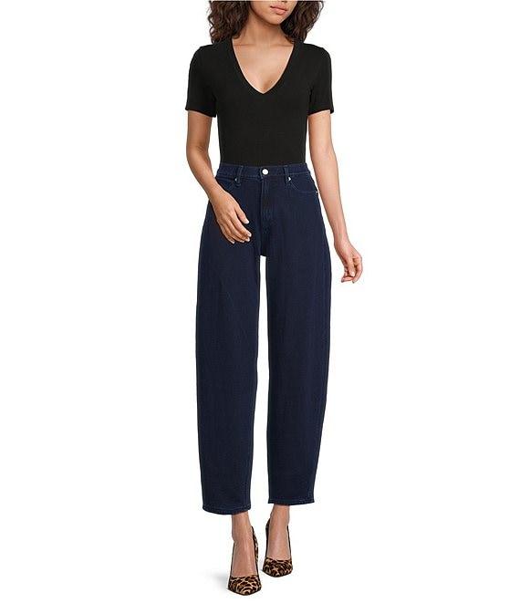 Good American Jeanius High Rise Barrel Leg Sweatpants Product Image