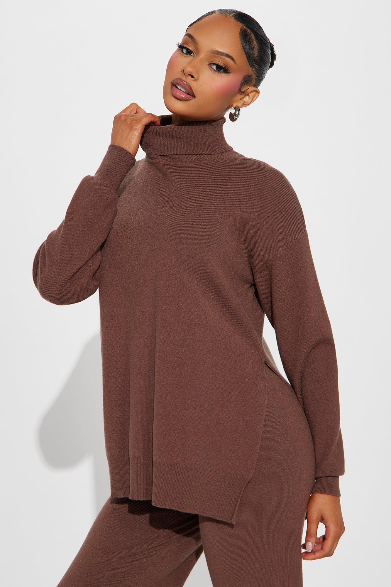 Staying Here Sweater Pant Set - Mocha Product Image