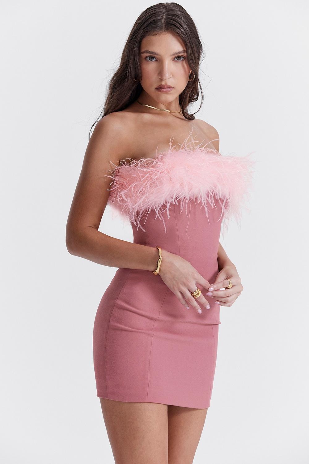 Alexa  warm pink mini dress - sale Product Image
