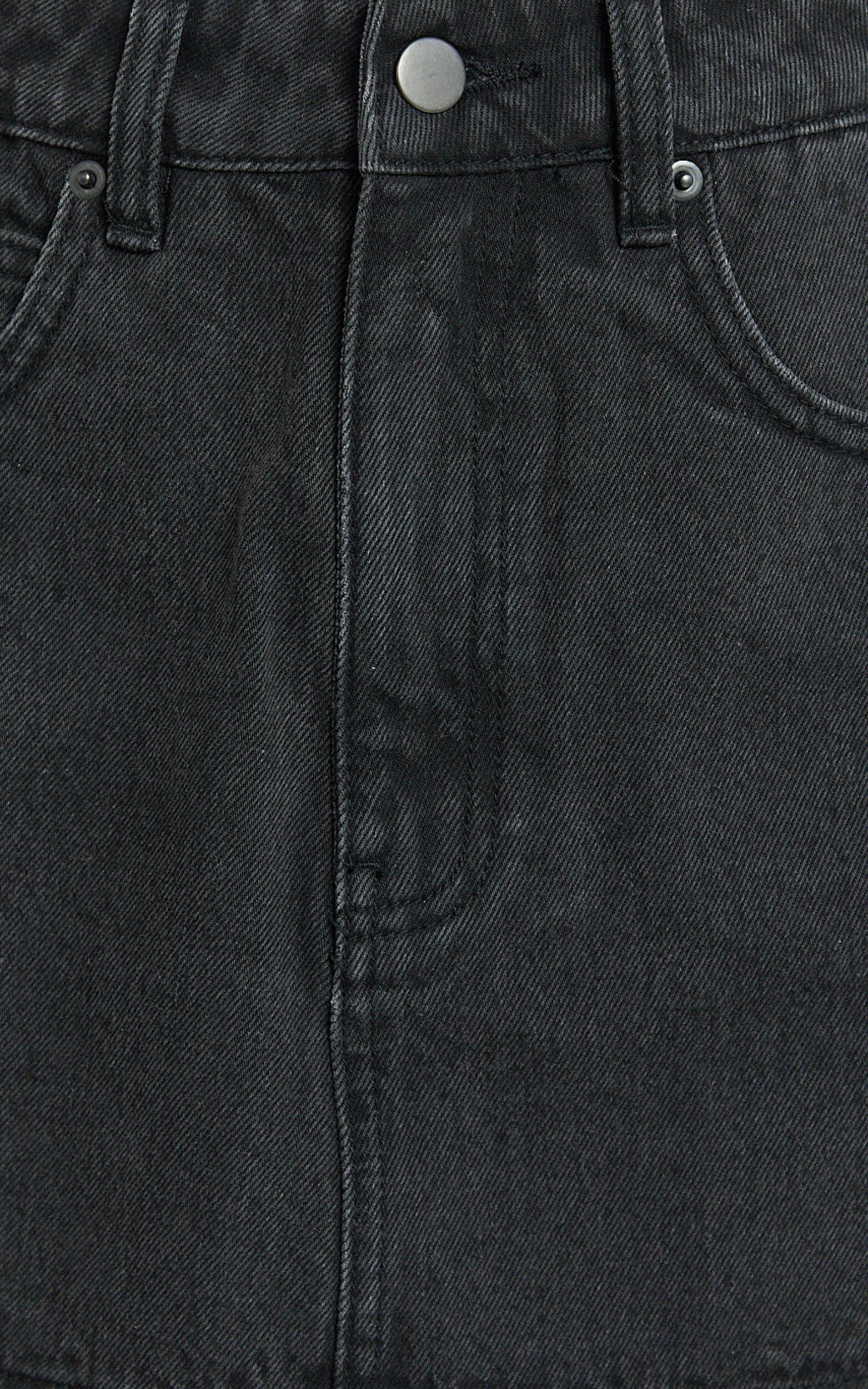 Harriet Skort - Mid Waisted Recycled Denim Skort in Black Product Image