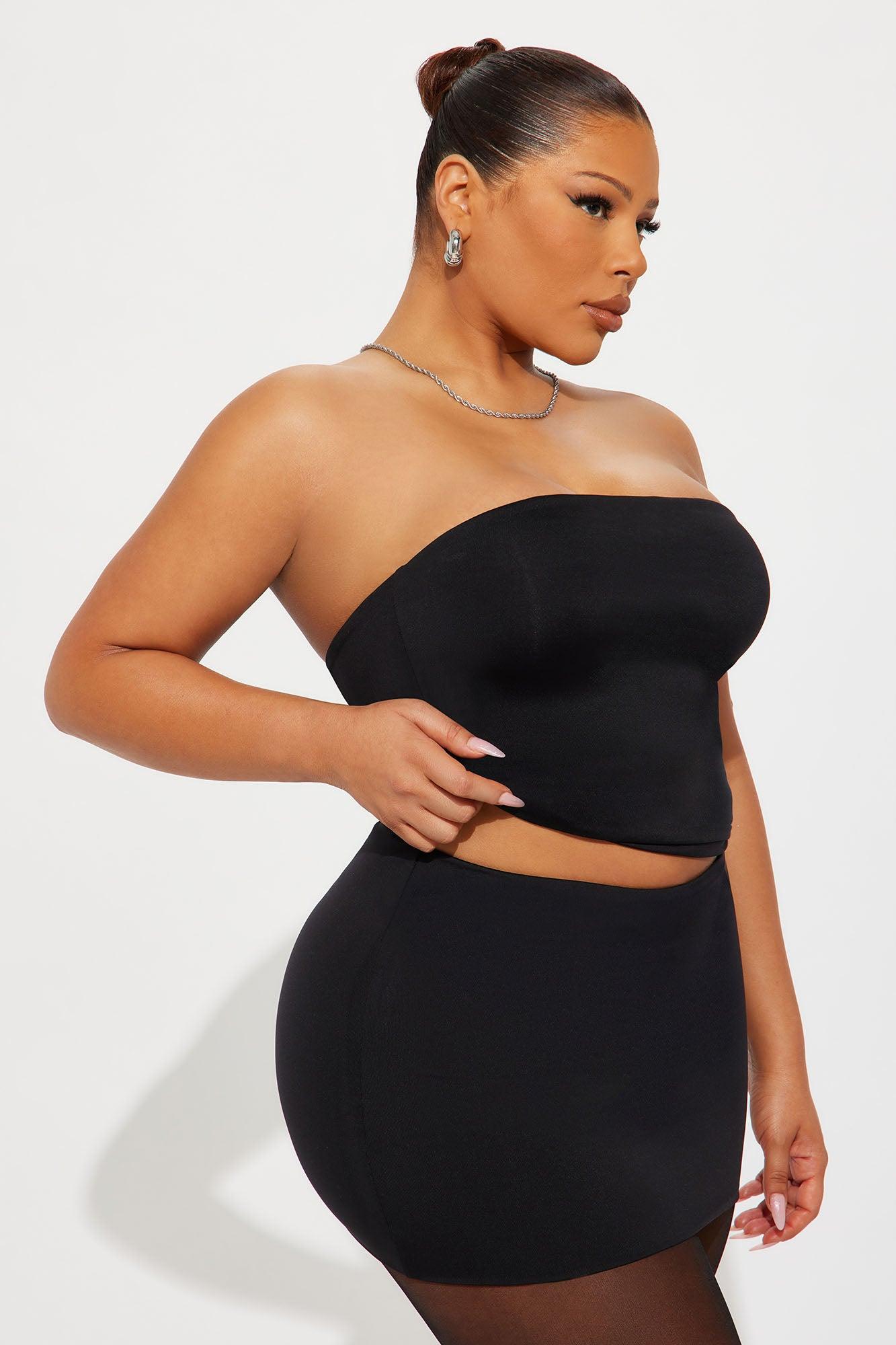 Contour Double Lined Tube Top - Black Female Product Image