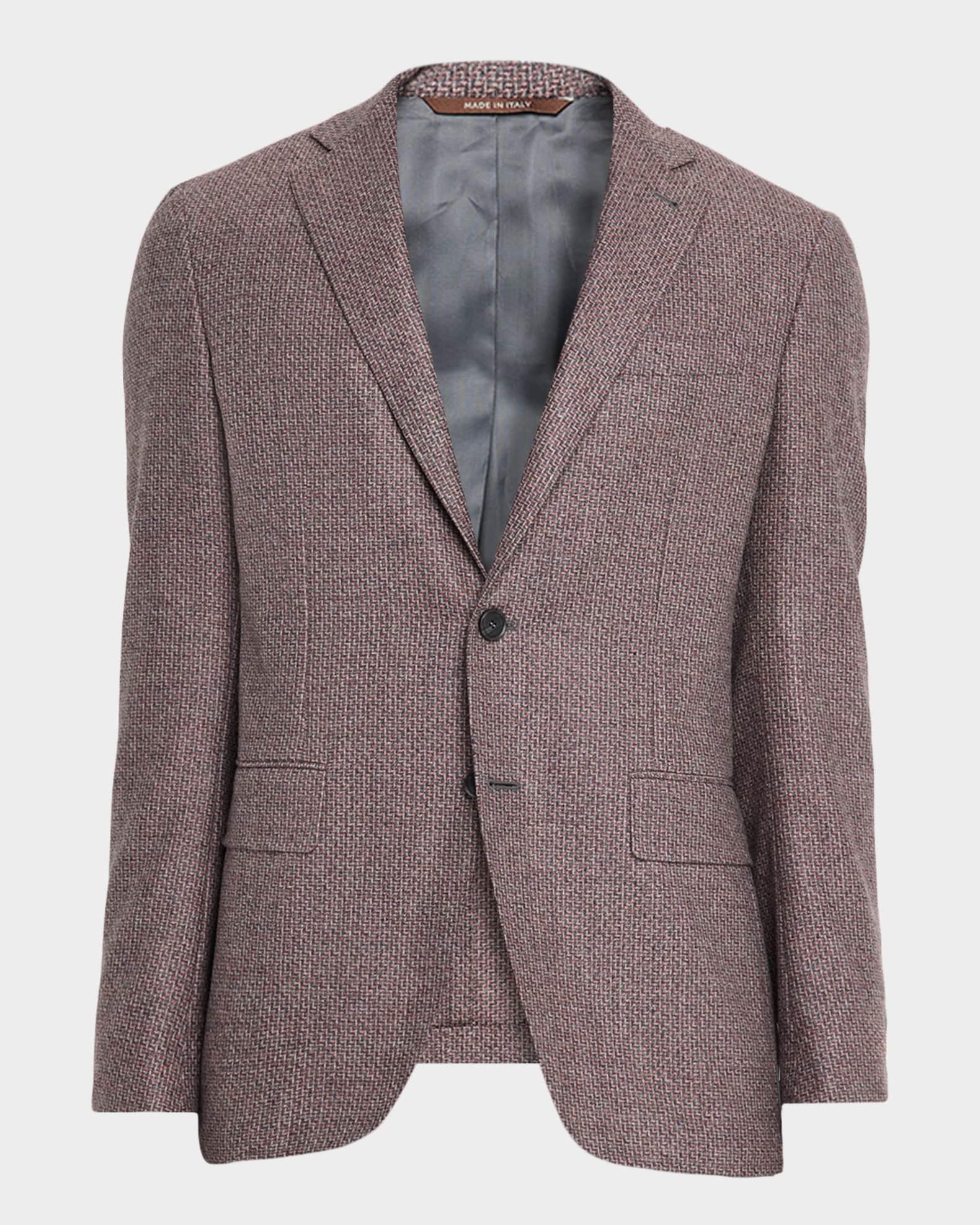 Men's Stepweave Wool Notch Lapel Sport Coat Product Image
