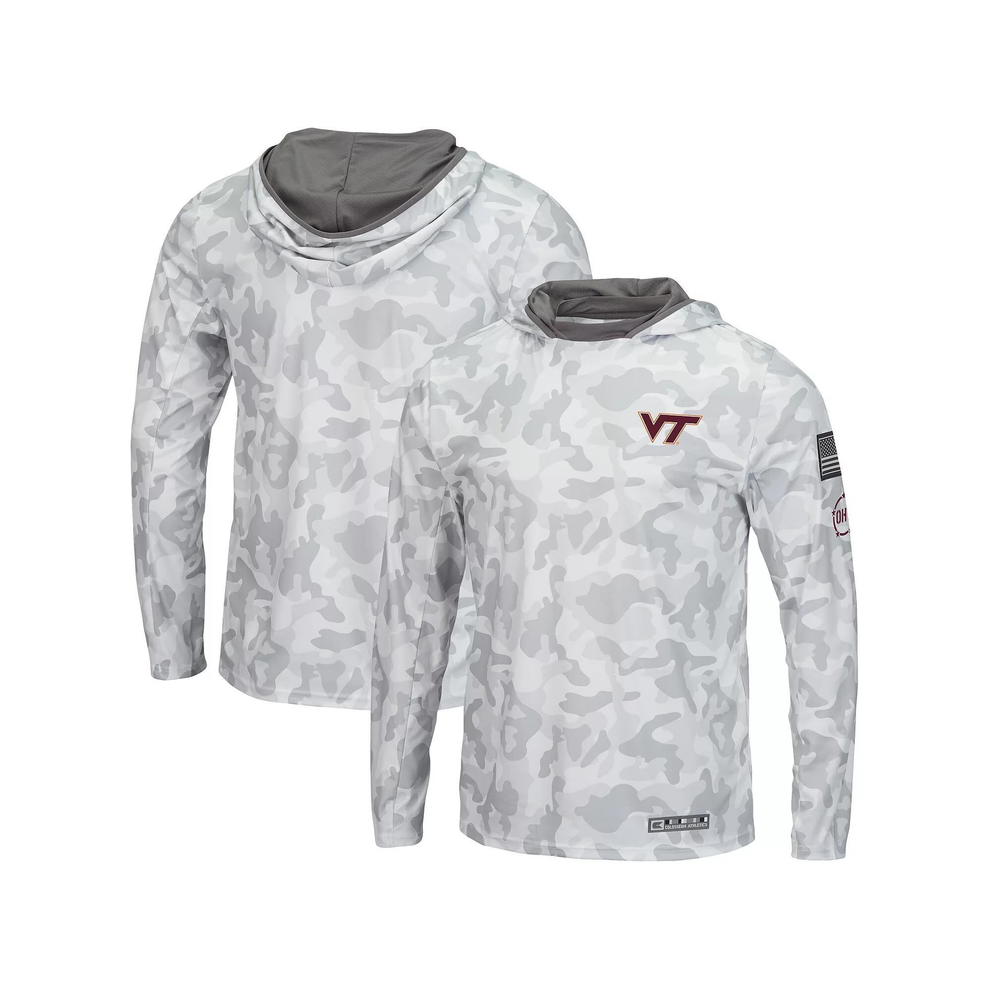 Men's Colosseum Arctic Camo Virginia Tech Hokies OHT Military Appreciation Long Sleeve Hoodie Top,  Product Image