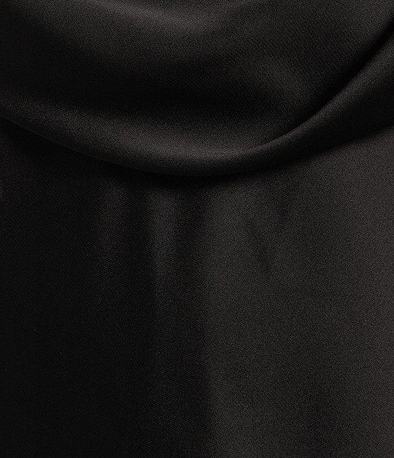 Gianni Bini Maeve Satin Asymmetrical Neck A-Line Dress Product Image