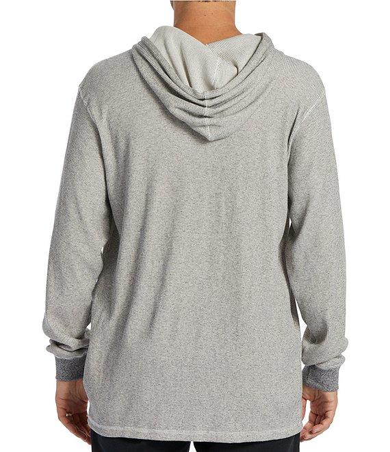 Billabong Keystone Long Sleeve Two-Tone Waffle-Knit Thermal Pullover Hoodie Product Image