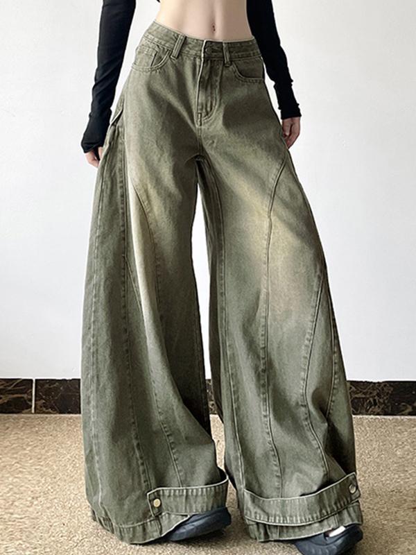 Stylish Design Washed Boyfriend Jeans Product Image