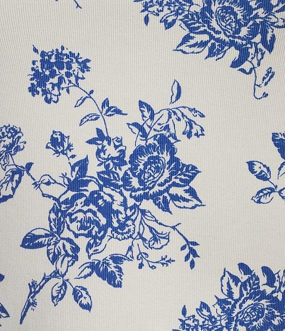 Copper Key Knit Floral Print T-Shirt Product Image