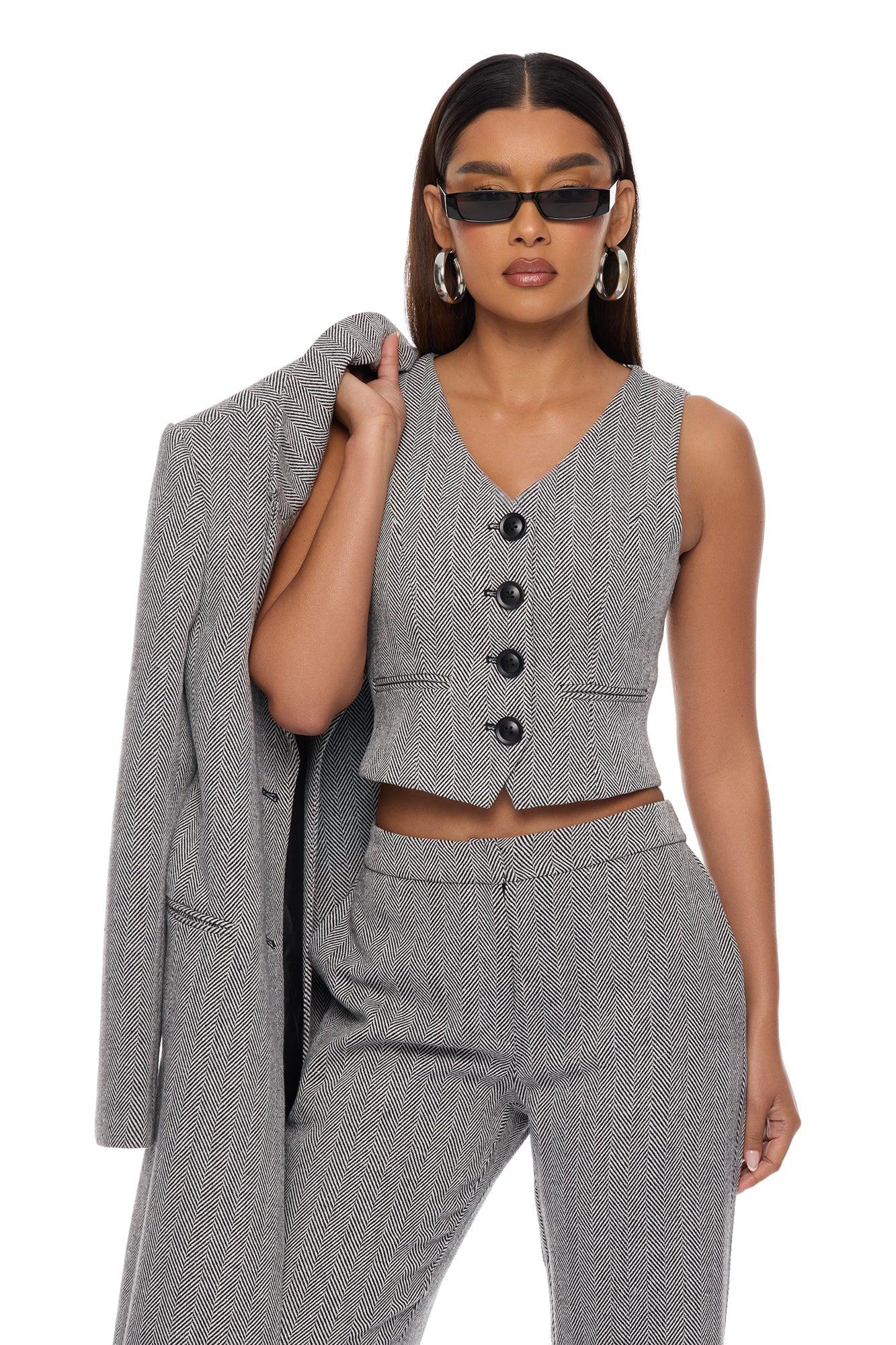 Gianna 3 Piece Pant Set - Grey Female Product Image
