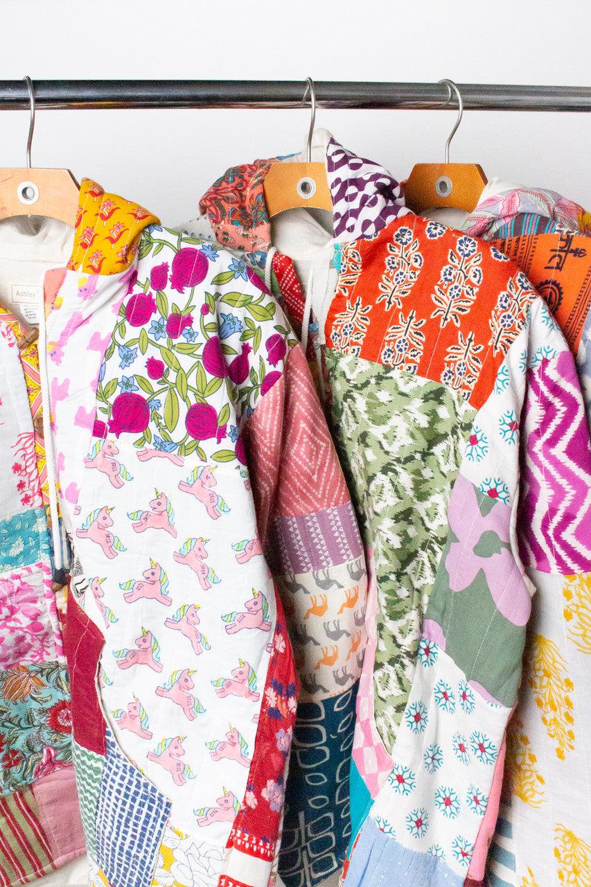 Hooded Patchwork Jacket Product Image