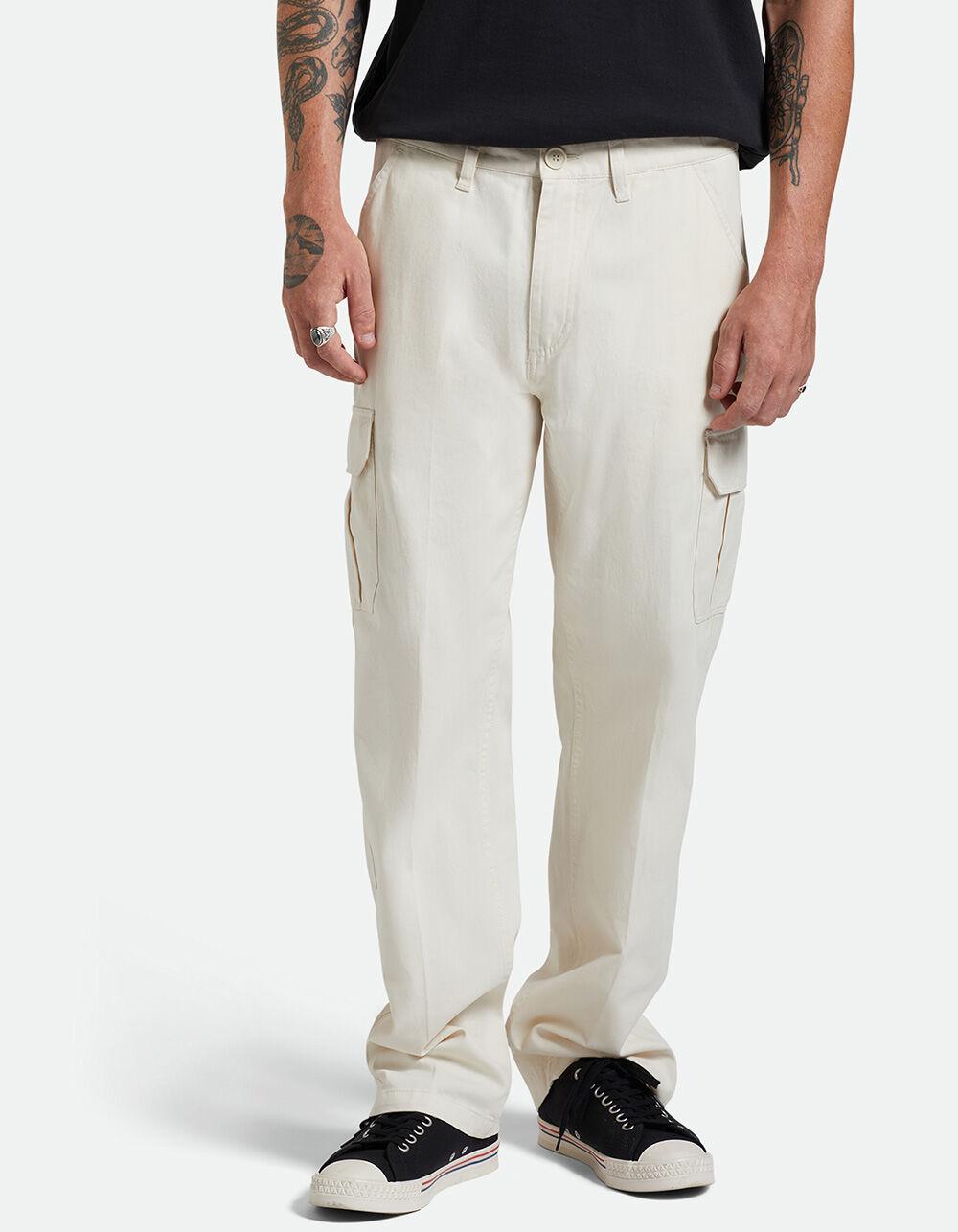 BRIXTON Vintage Brushed Mens Cargo Pants - NATURAL Product Image