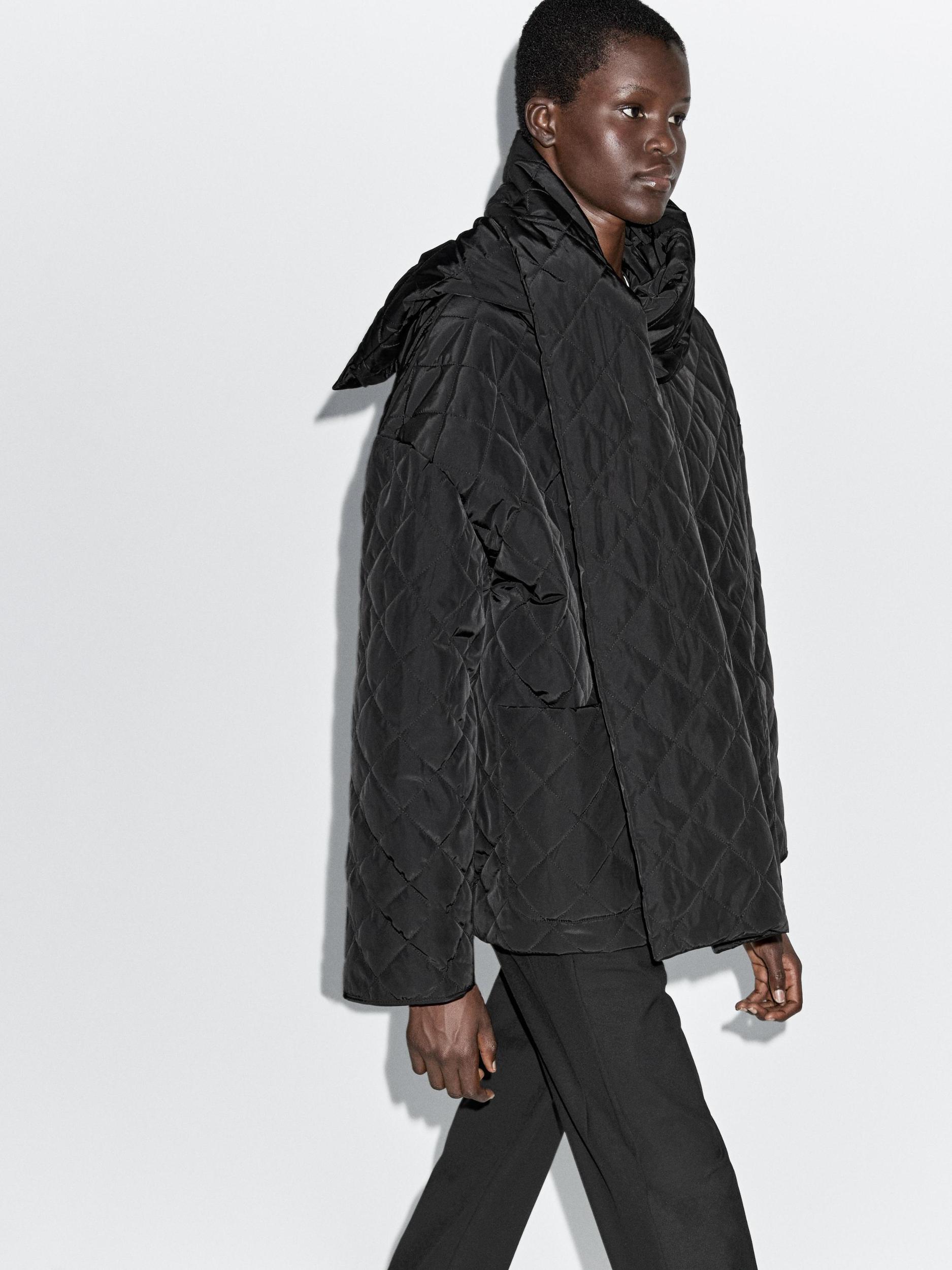 Lightweight jacket with scarf detail Product Image