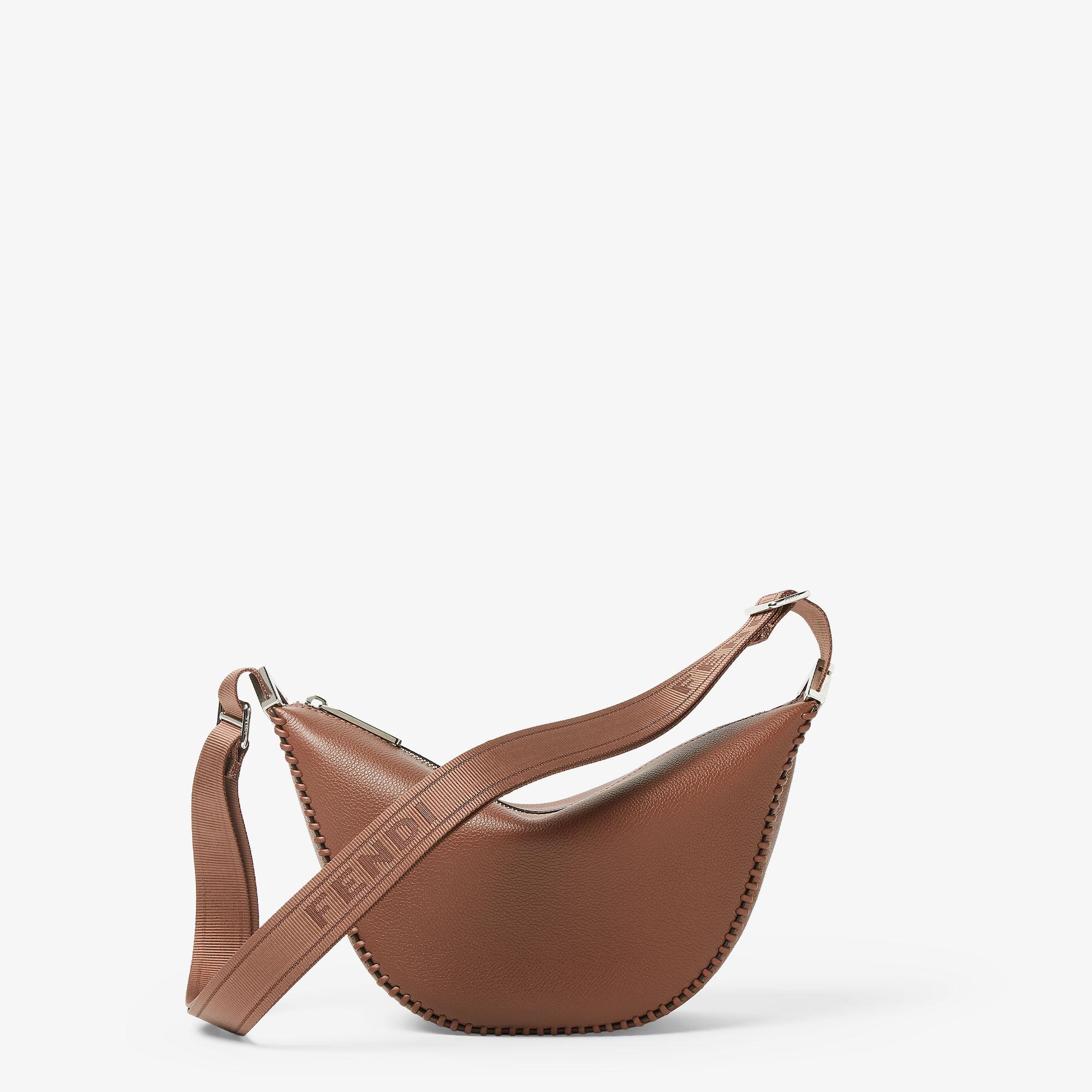 Fendi Roma Leather Fendi Melon SmallBrown leather bag Product Image