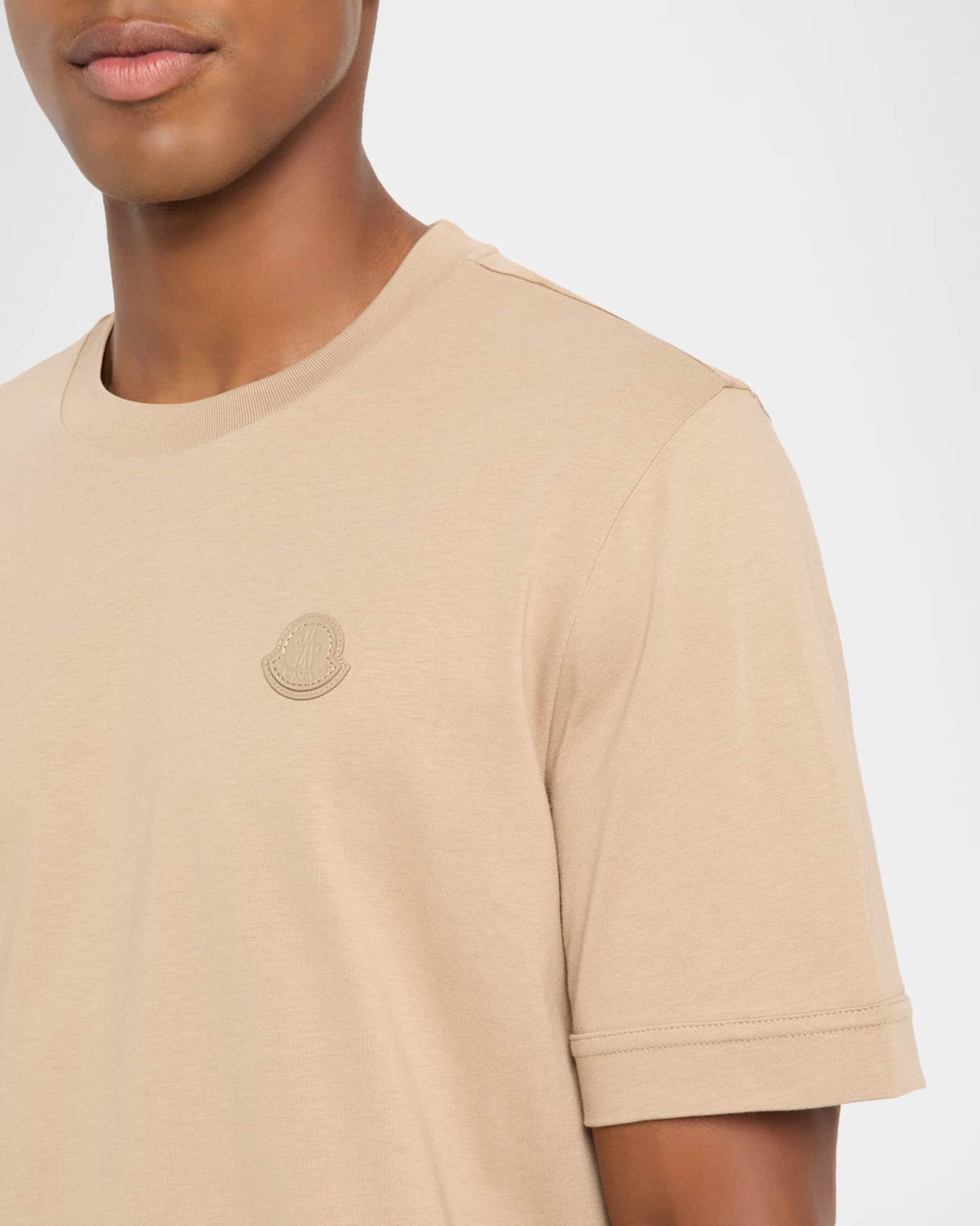 Men's Leather Logo Crewneck T-Shirt Product Image