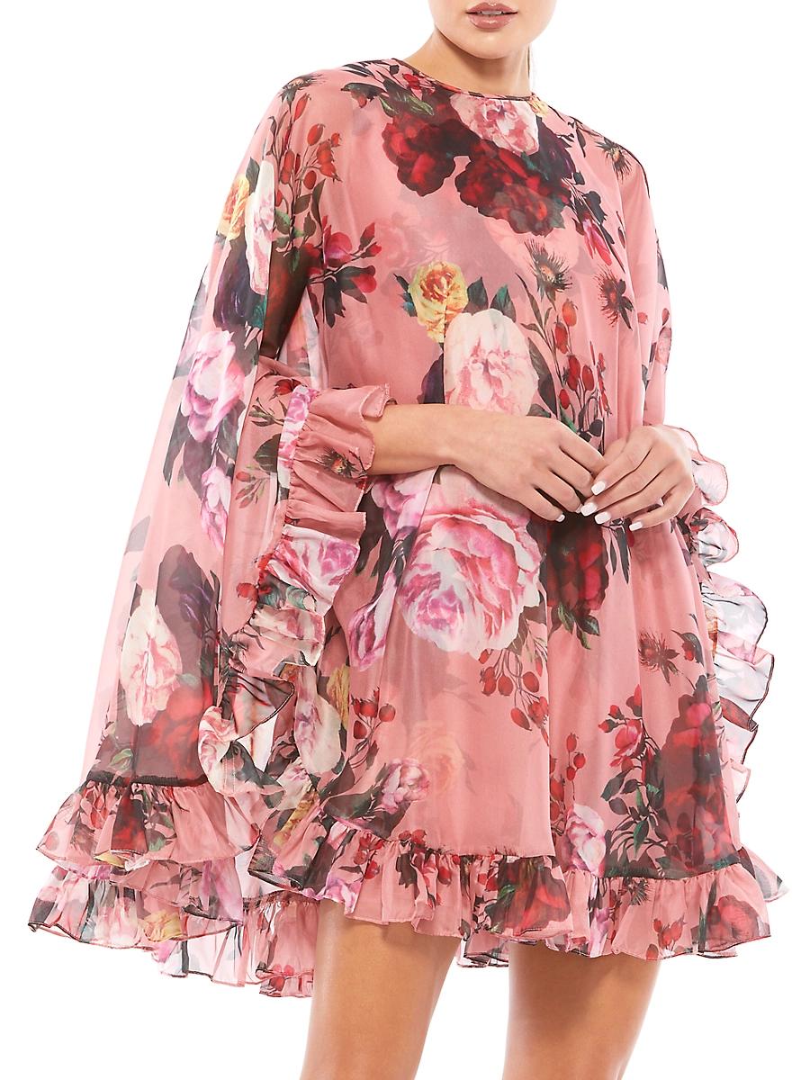 Womens Ieena Floral Ruffle-Embellished Minidress Product Image