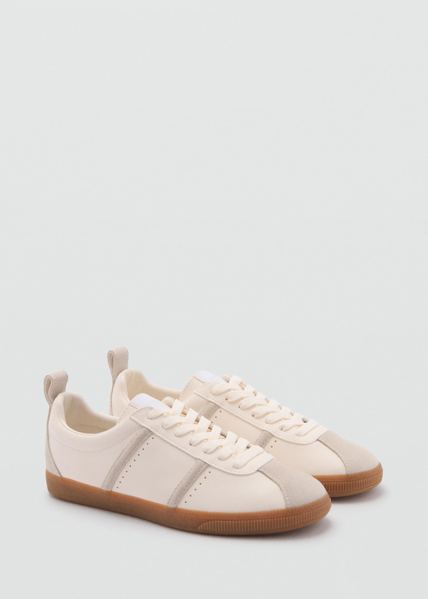 Contrast panel sneakers - Women | MANGO USA Product Image