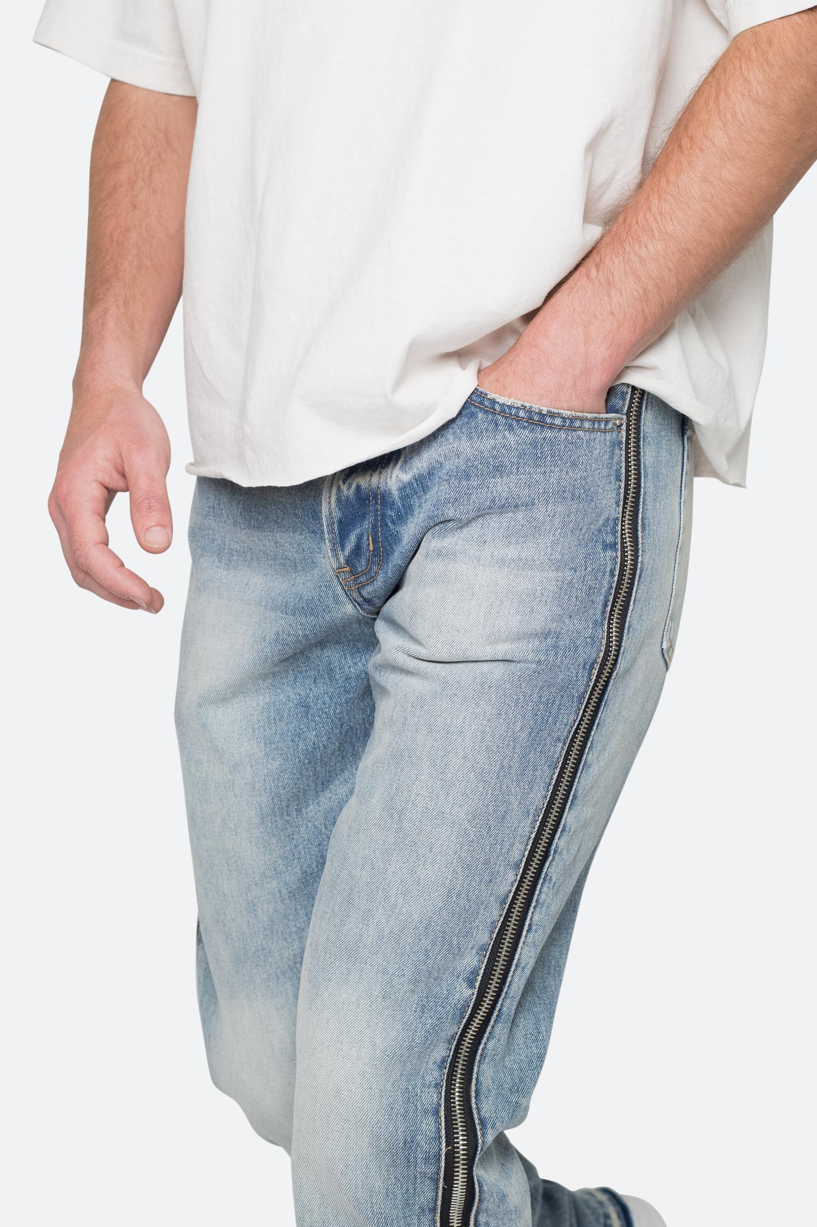 D558 Straight Stripe Denim - Blue Product Image