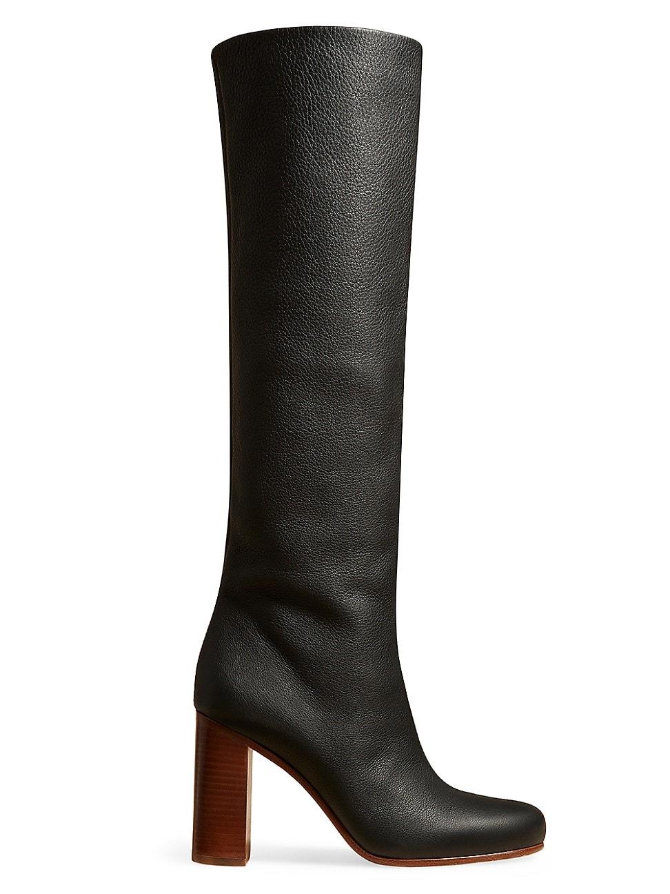 Womens Willow 90MM Leather Knee-High Boots Product Image