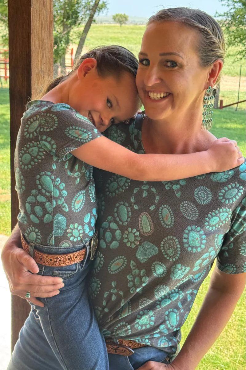 Sterling Kreek Forever In Turquoise Crew Neck Top Product Image