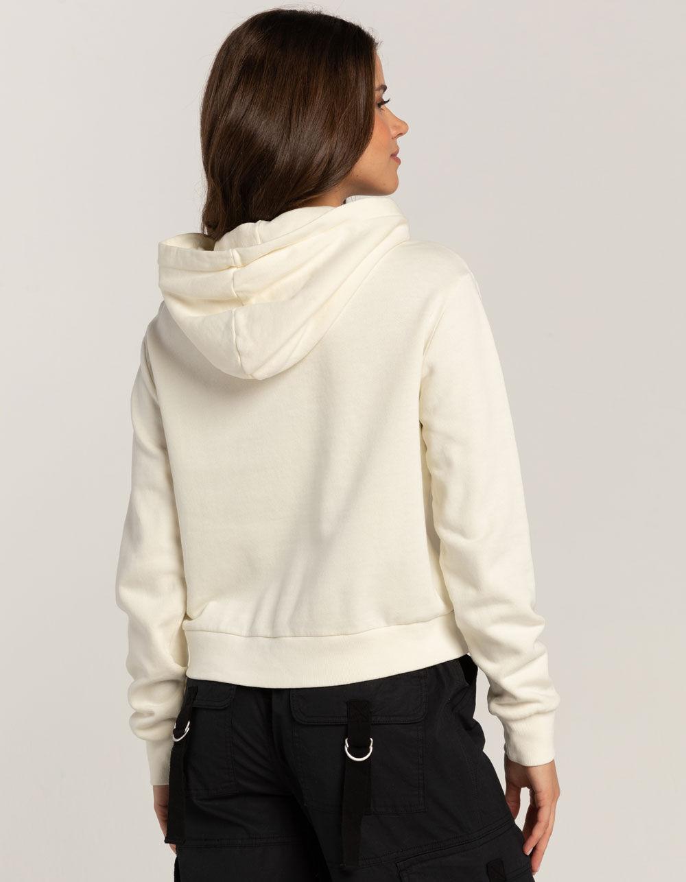 FULL TILT Brooklyn Crop Womens Hoodie - CREAM Product Image