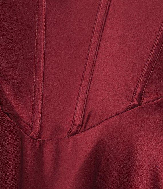 B. Darlin Sweetheart Off Shoulder Strap Front Slit A-Line Dress Product Image