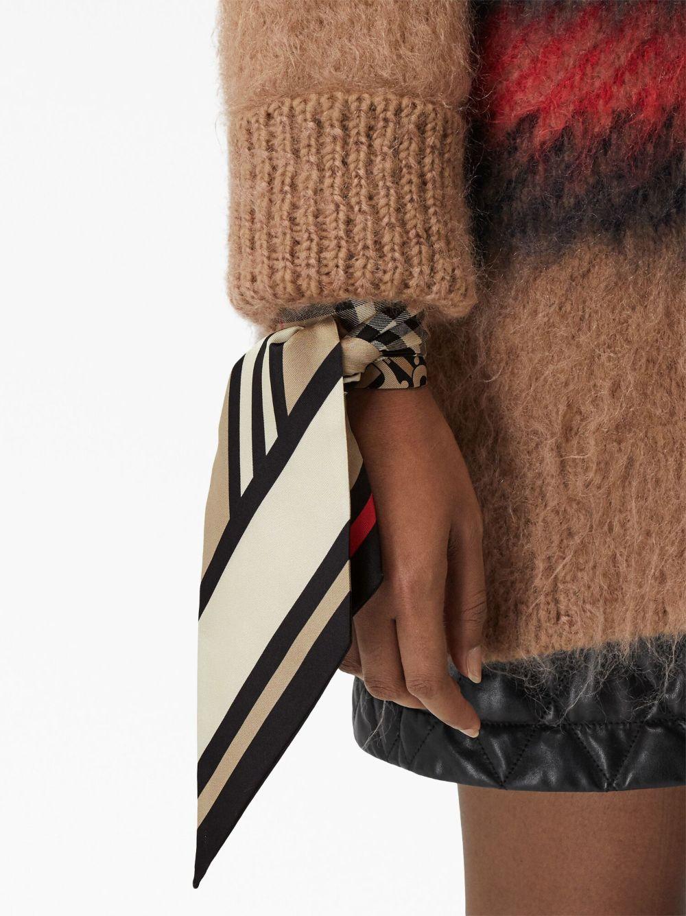 montage-print silk skinny scarf Product Image