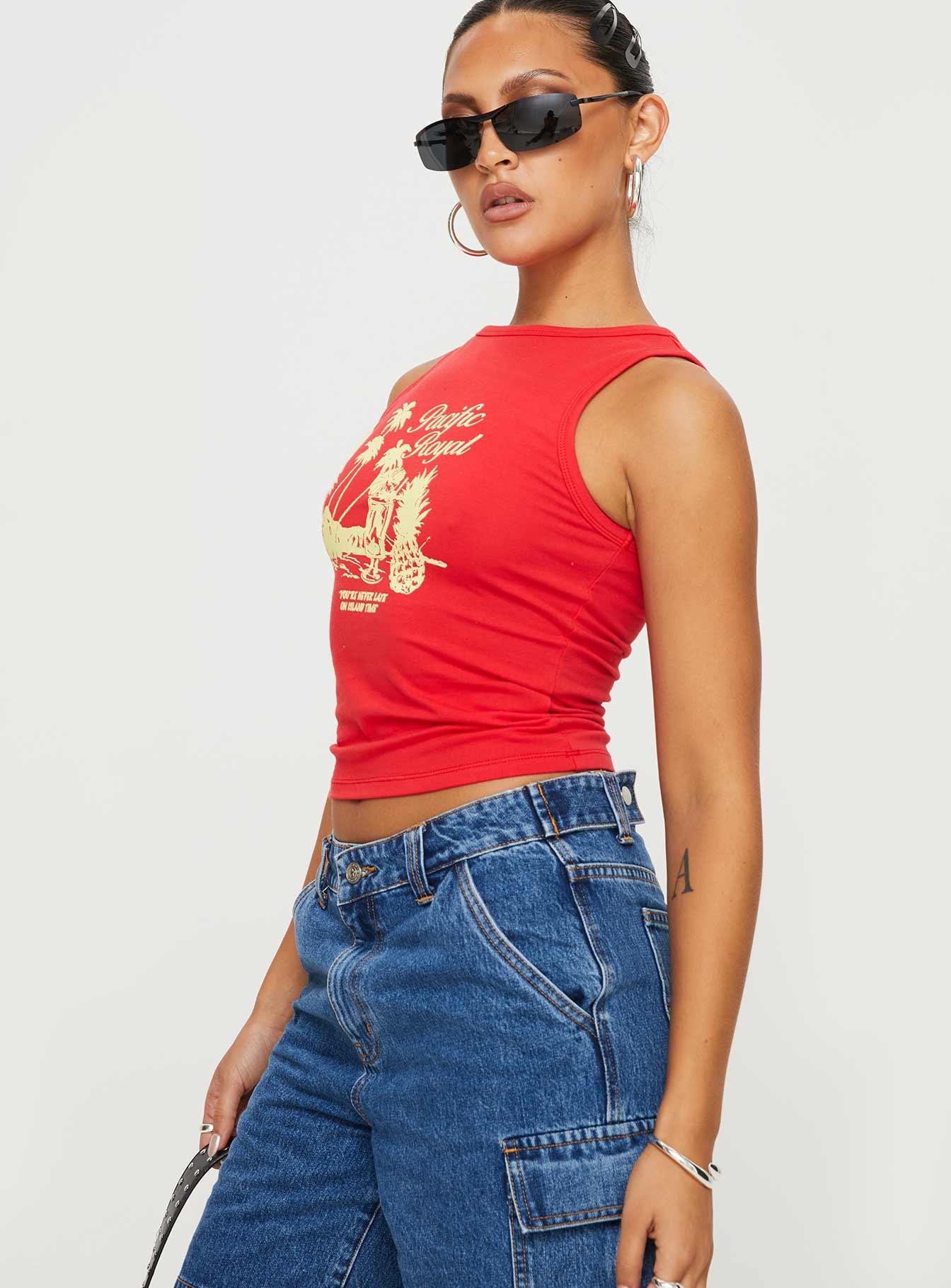 Pacific Royal Tank Top Red Product Image