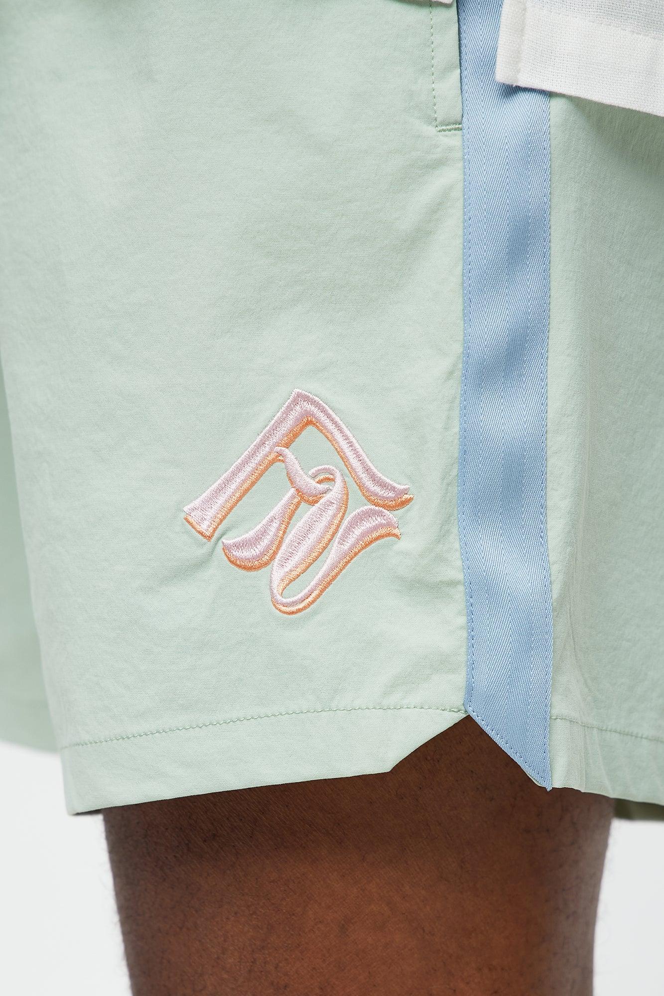 Chateau Essence Taped Swim Mid Trunk - Sage/combo Product Image