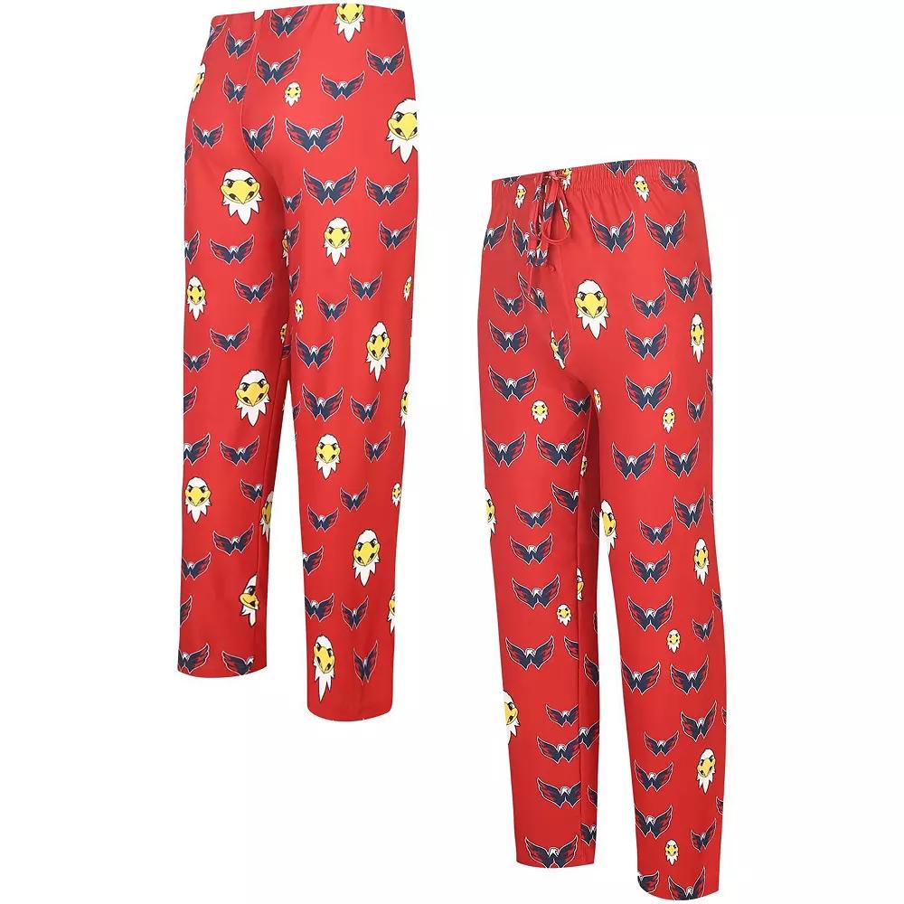 Men's Concepts Sport Red Washington Capitals Gauge Allover Print Knit Sleep Pants,  Product Image