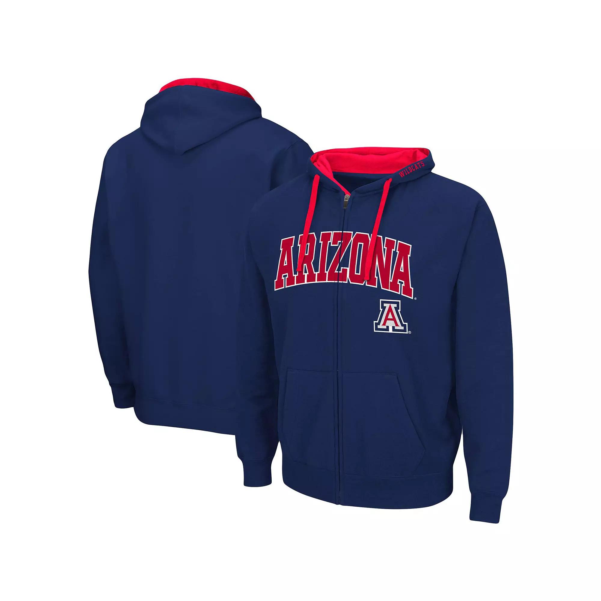 Men's Colosseum Navy Arizona Wildcats Big & Tall Full-Zip Hoodie,  Product Image