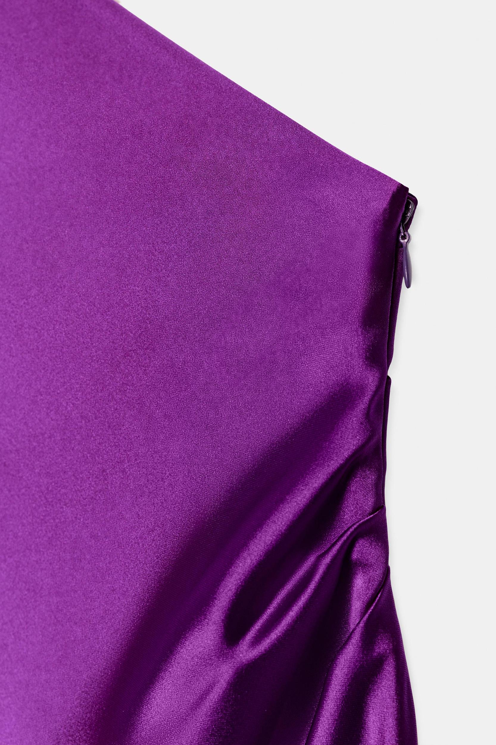 ASYMMETRIC SATIN MIDI DRESS Product Image