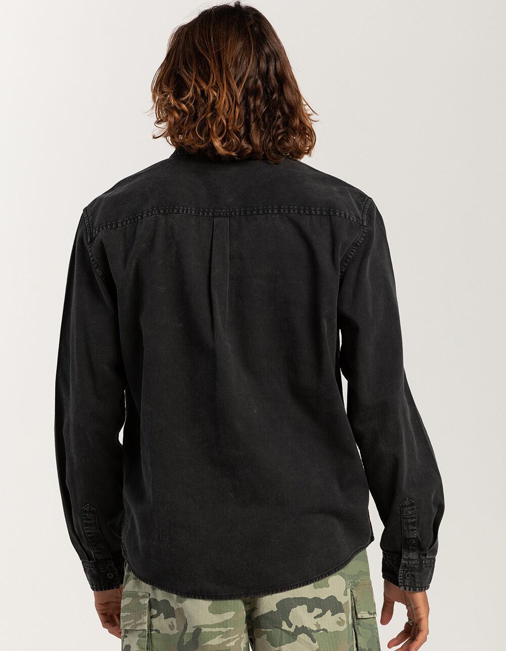 RSQ Mens Washed Twill Shirt - BLACK Product Image