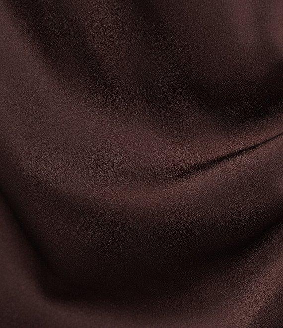 Gianni Bini Yelena Satin High Mock Neck Sleeveless Long Sheath Dress Product Image