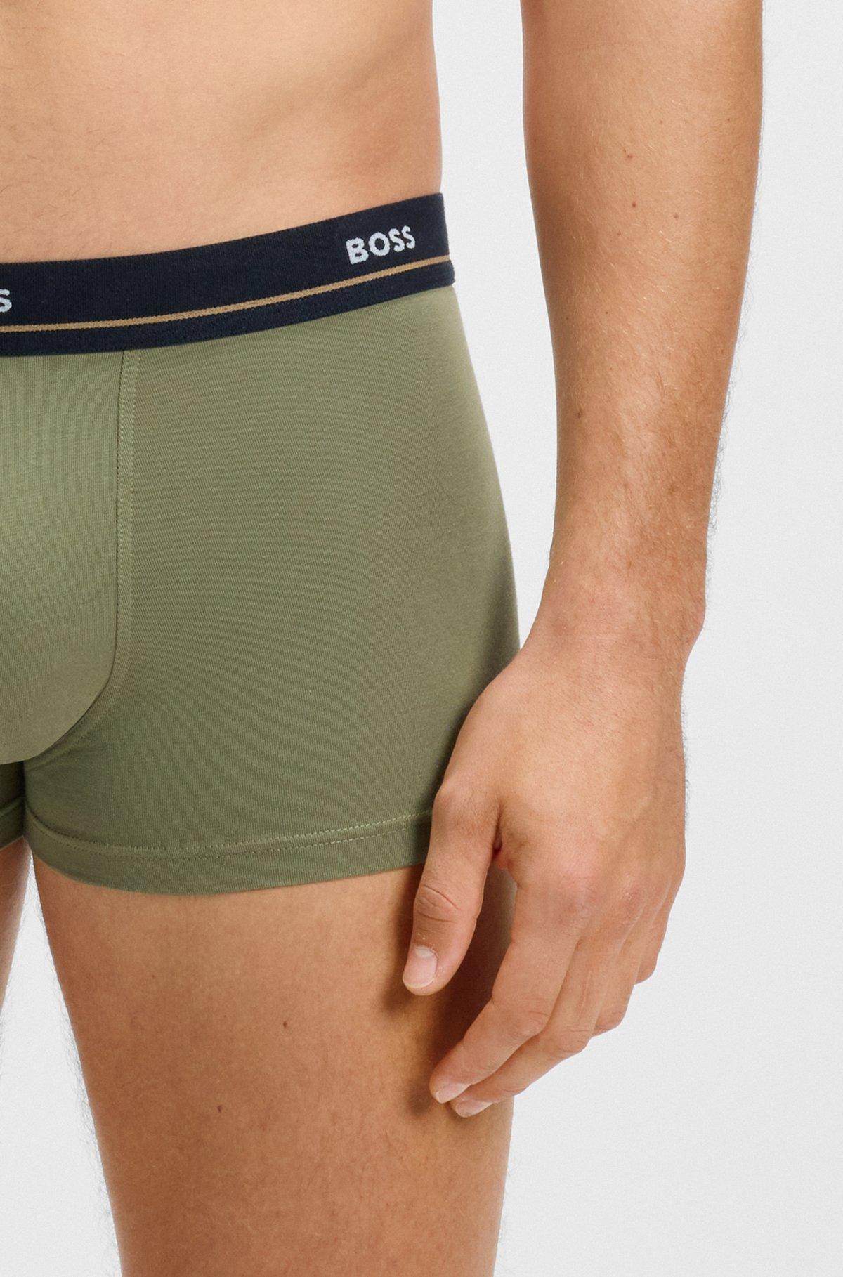 Five-pack of logo-waistband trunks in stretch cotton Product Image