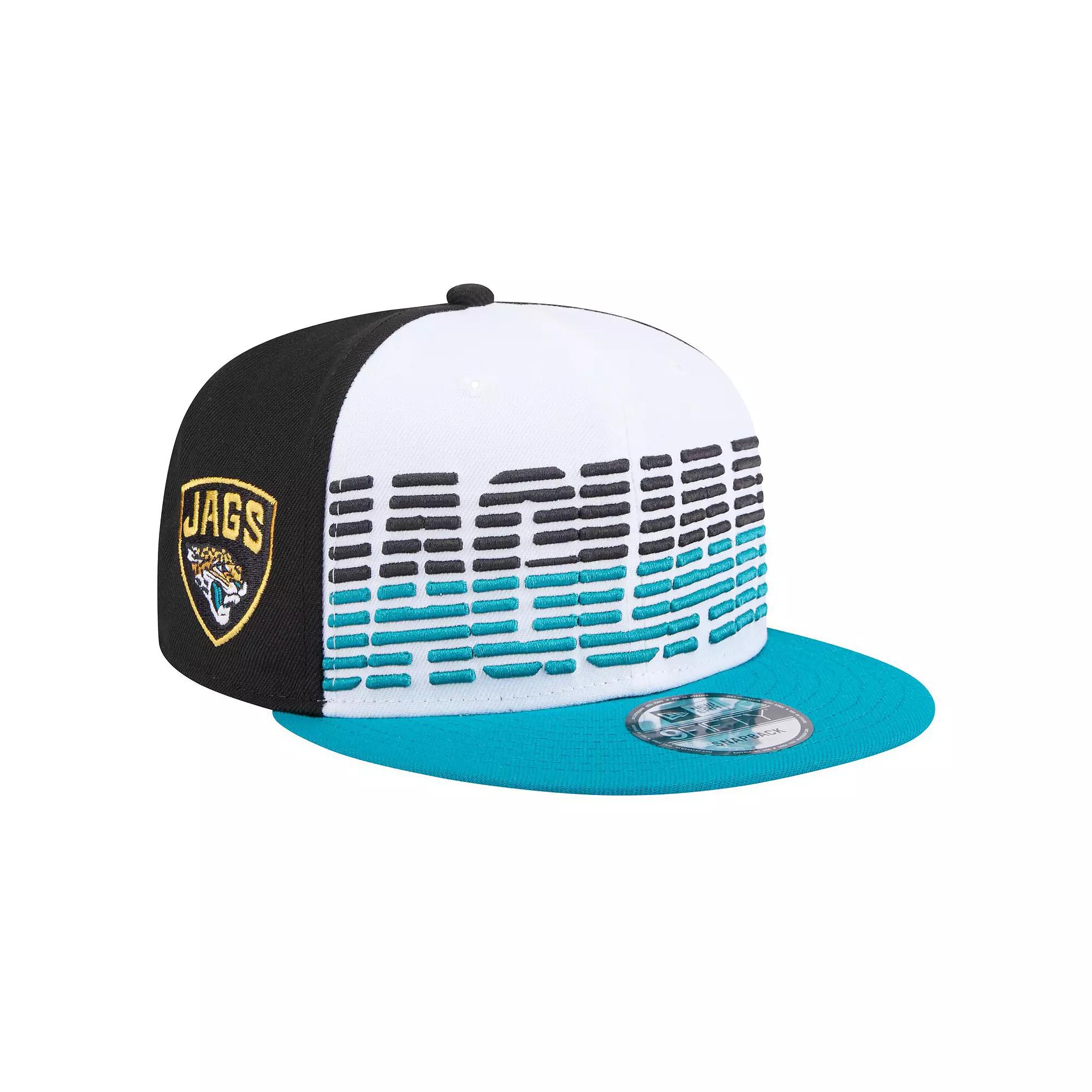 Men's New Era White/Teal Jacksonville Jaguars Throwback Space 9FIFTY Snapback Hat Product Image