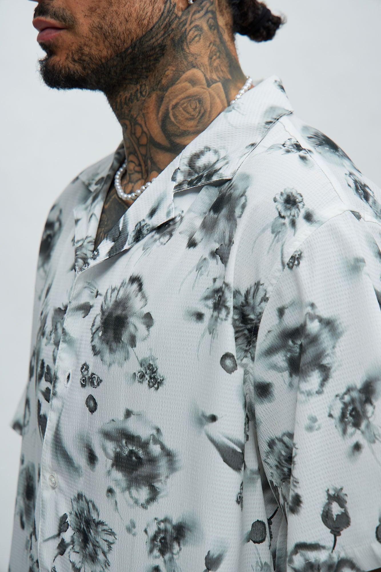 Garth Watercolor Floral Shirt - White/combo Product Image