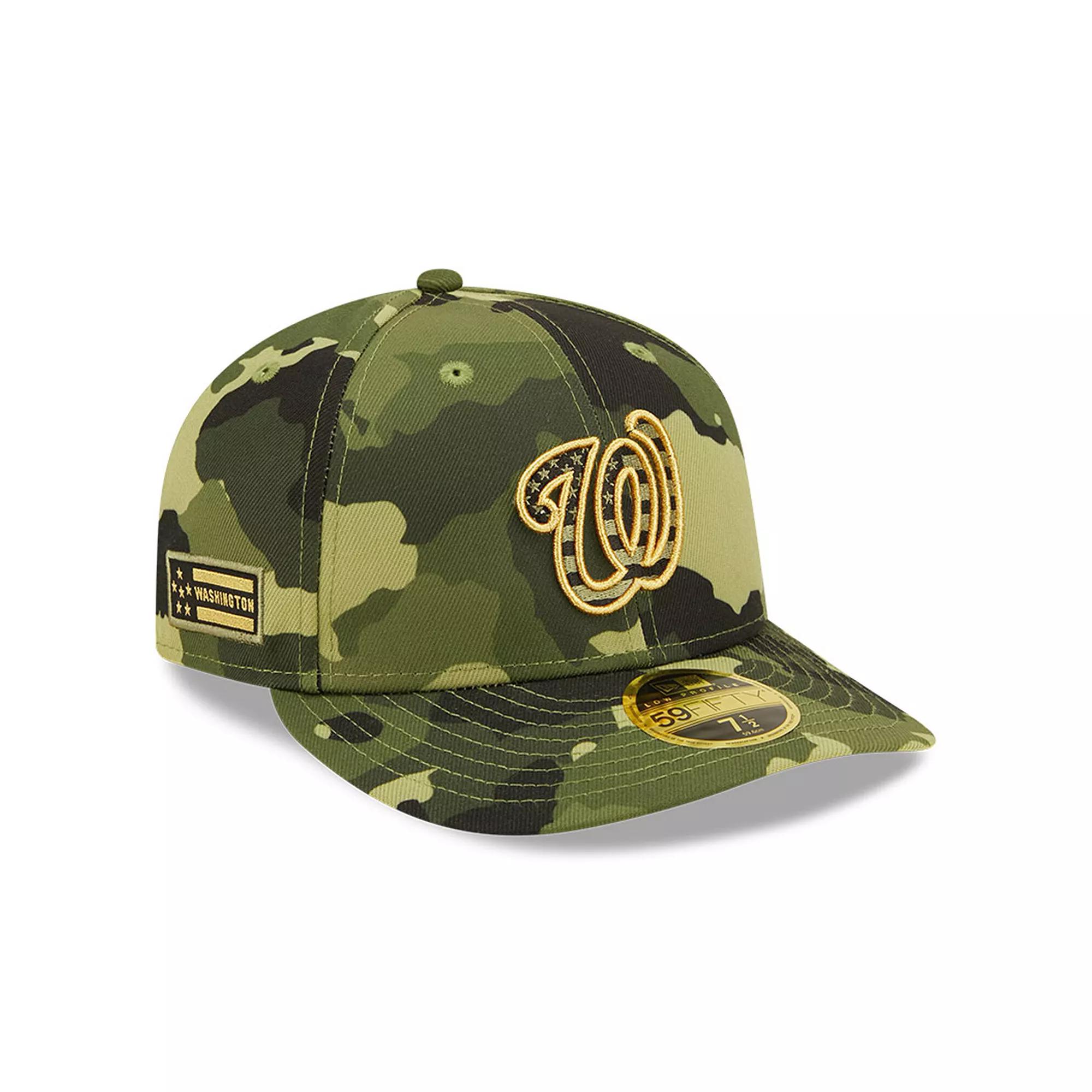 Men's New Era Camo Washington Nationals 2022 Armed Forces Day On-Field Low Profile 59FIFTY, Size: 7 1/8, Green Product Image
