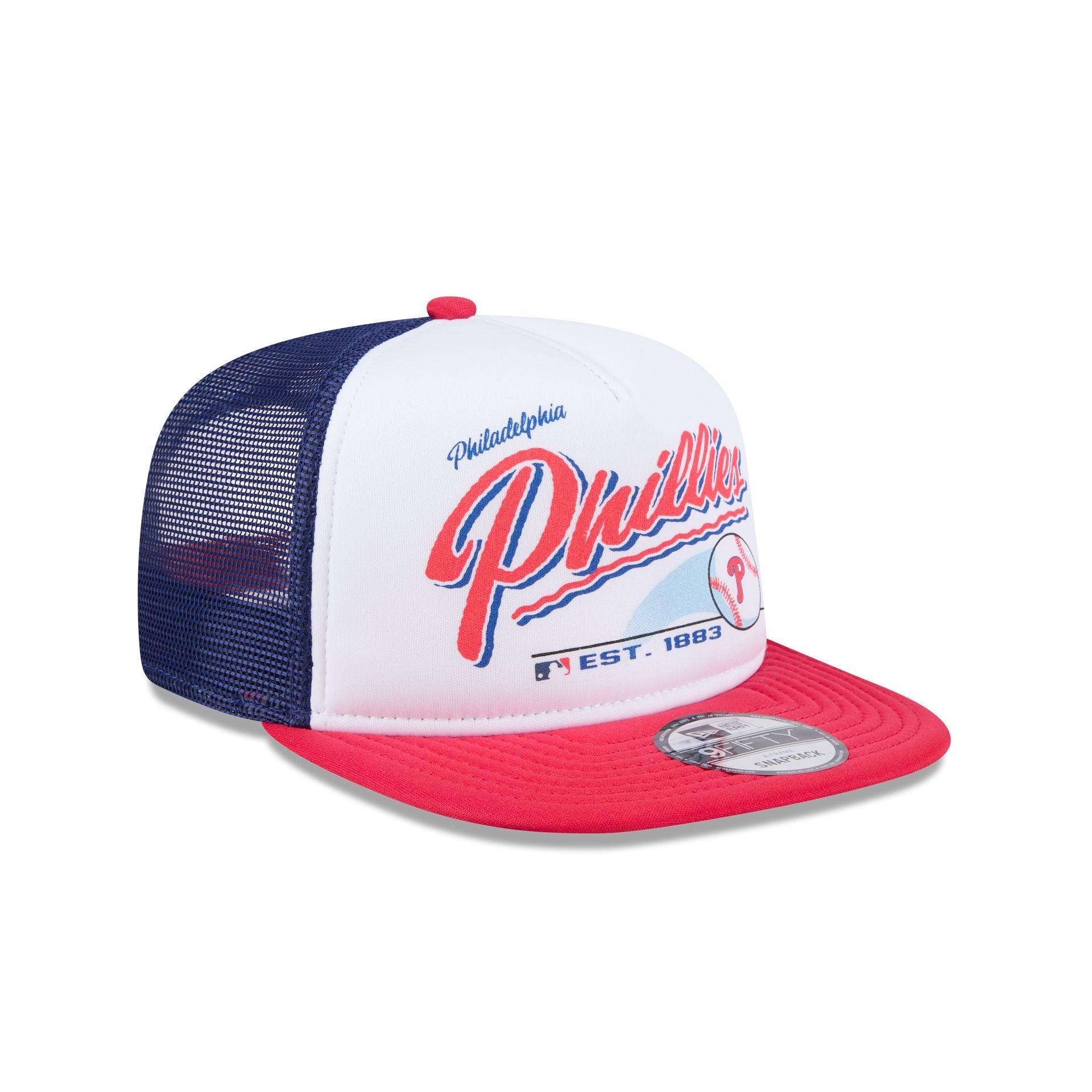 Philadelphia Phillies Retro Script 9FIFTY A-Frame Trucker Hat Male Product Image