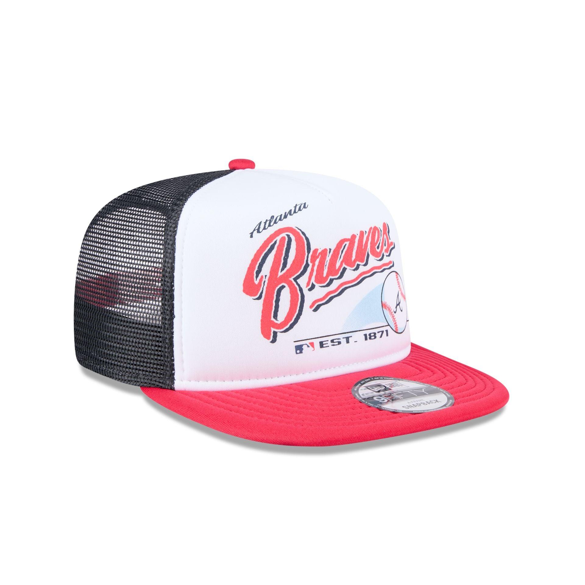 Atlanta Braves Retro Script 9FIFTY A-Frame Trucker Hat Male Product Image