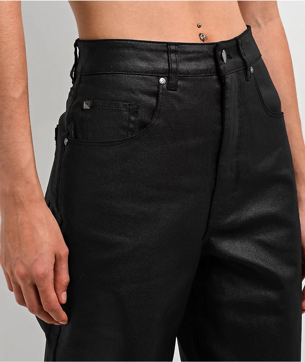 Empyre Tori Black Coated Denim Jeans Product Image