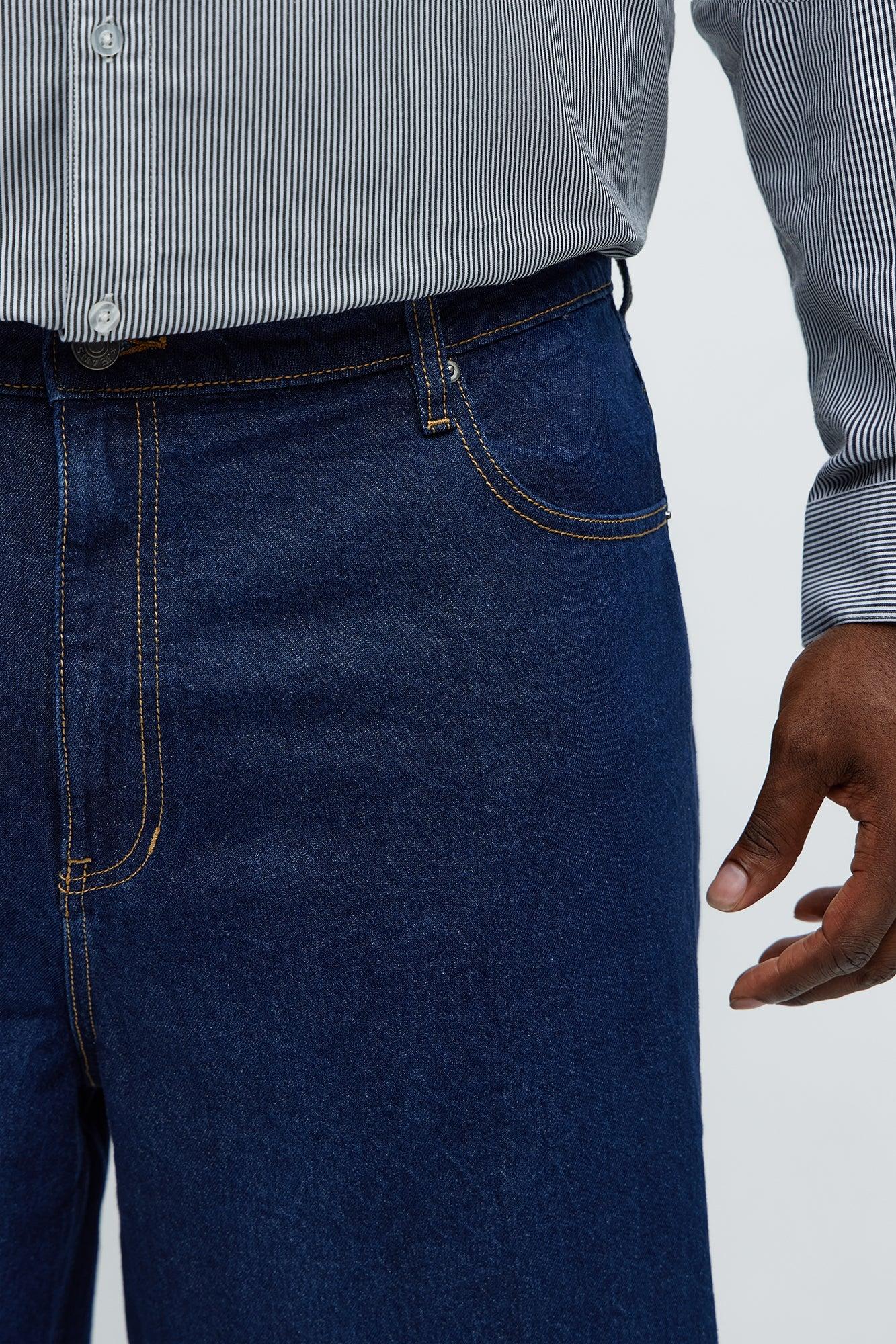 Baggy Quick With It Denim Shorts - Indigo Male Product Image