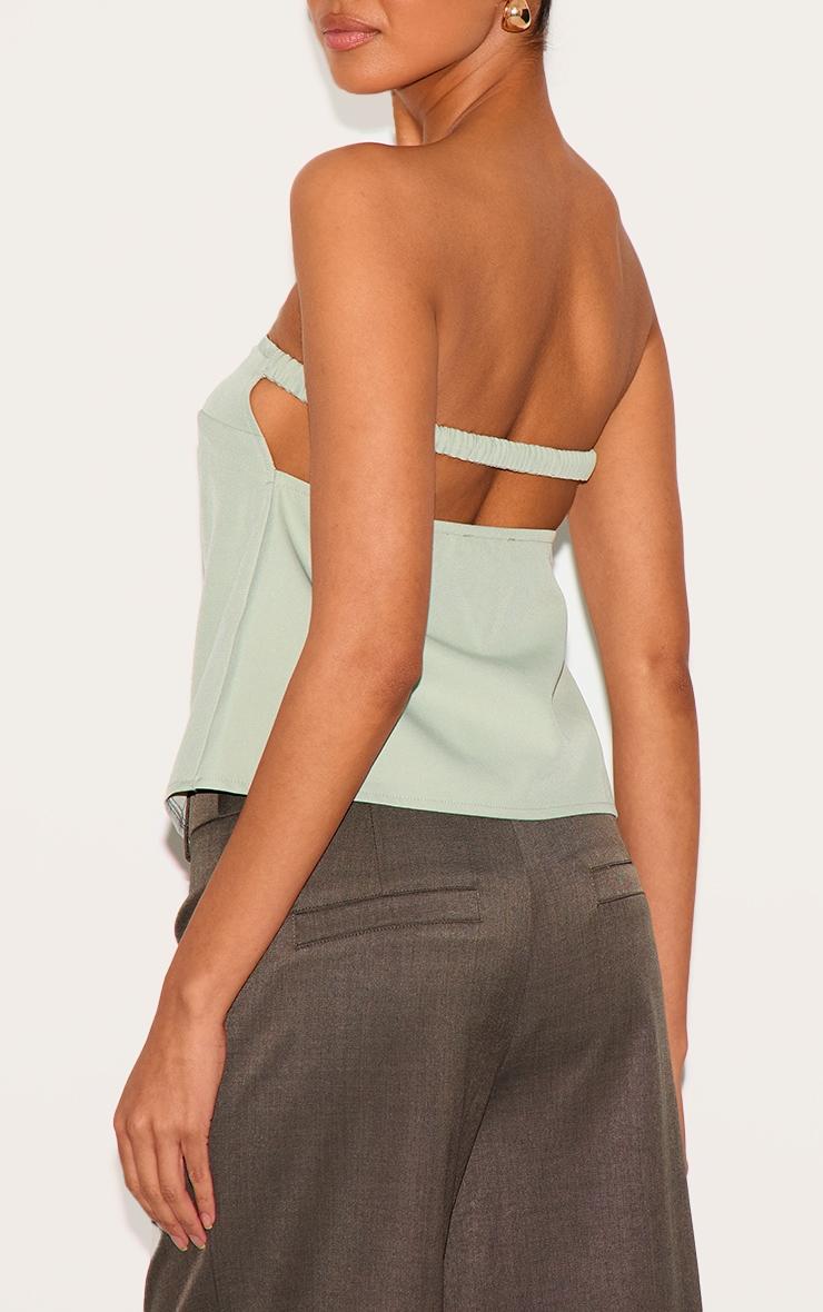 Sage Boxy Woven Bandeau Product Image