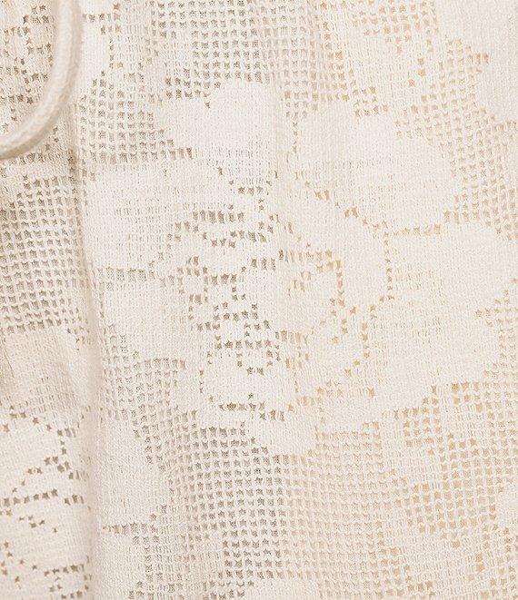 A Loves A Woven Embroidered Lace Pull On Coordinating Shorts Product Image