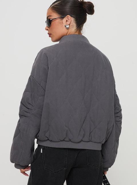 Stick Season Quilted Jacket Grey Product Image