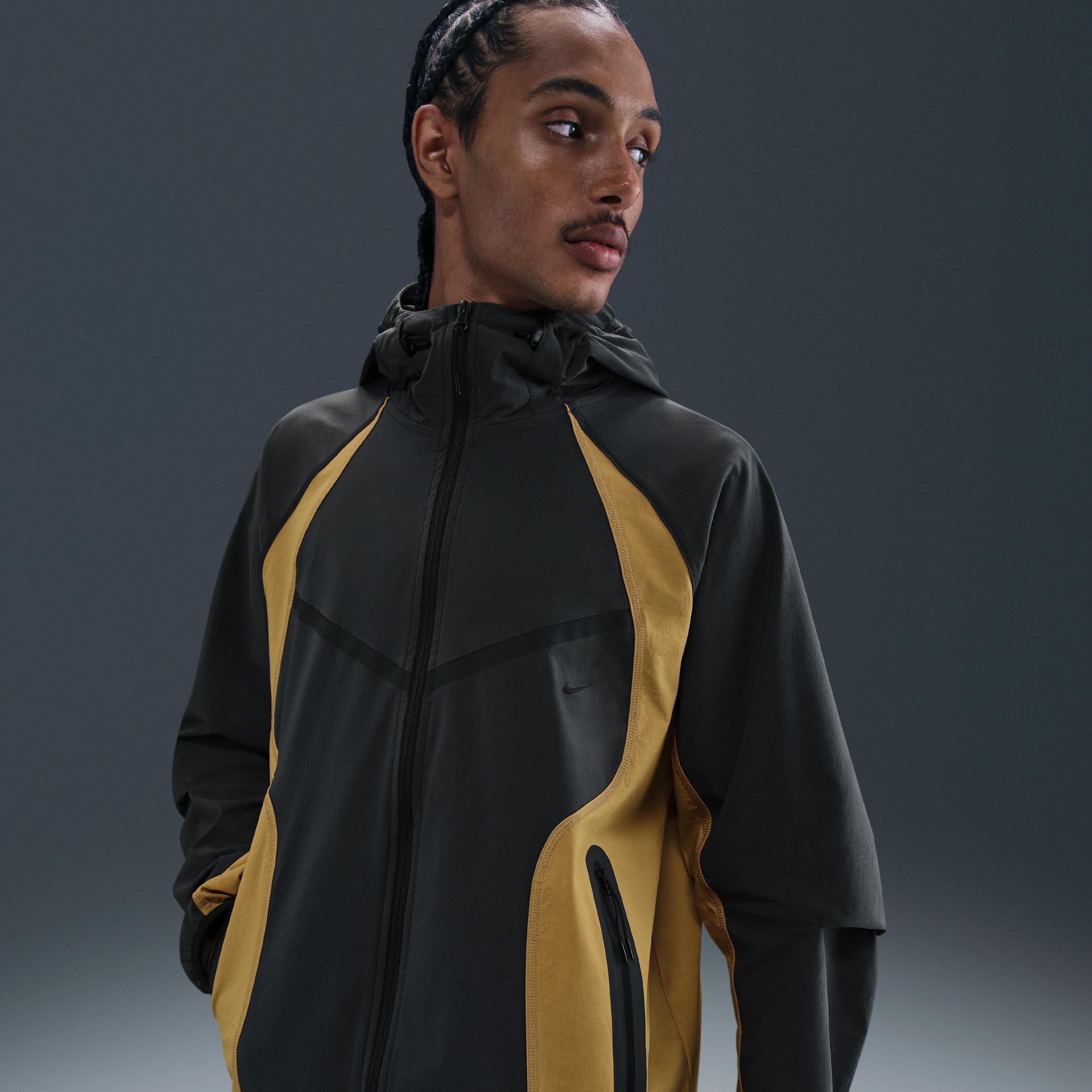 Nike Tech Men's Dri-FIT Woven Color-Block Windrunner Loose Jacket Product Image